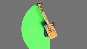 3D-анимация буровой установки на экскаватор